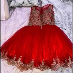 red prom dress